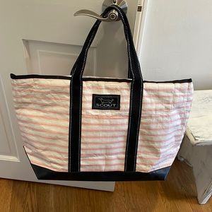 Scout Bag in Oink and White Stripe
